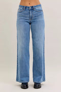 Judy Blue Mid Rise Retro Wide Leg Jeans