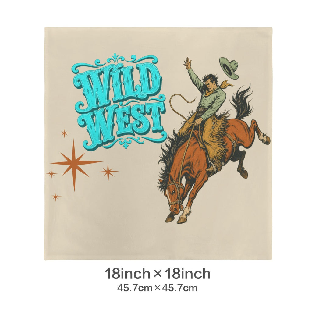 The Last Roundup Wild West Throw Pillow Cover Made in America