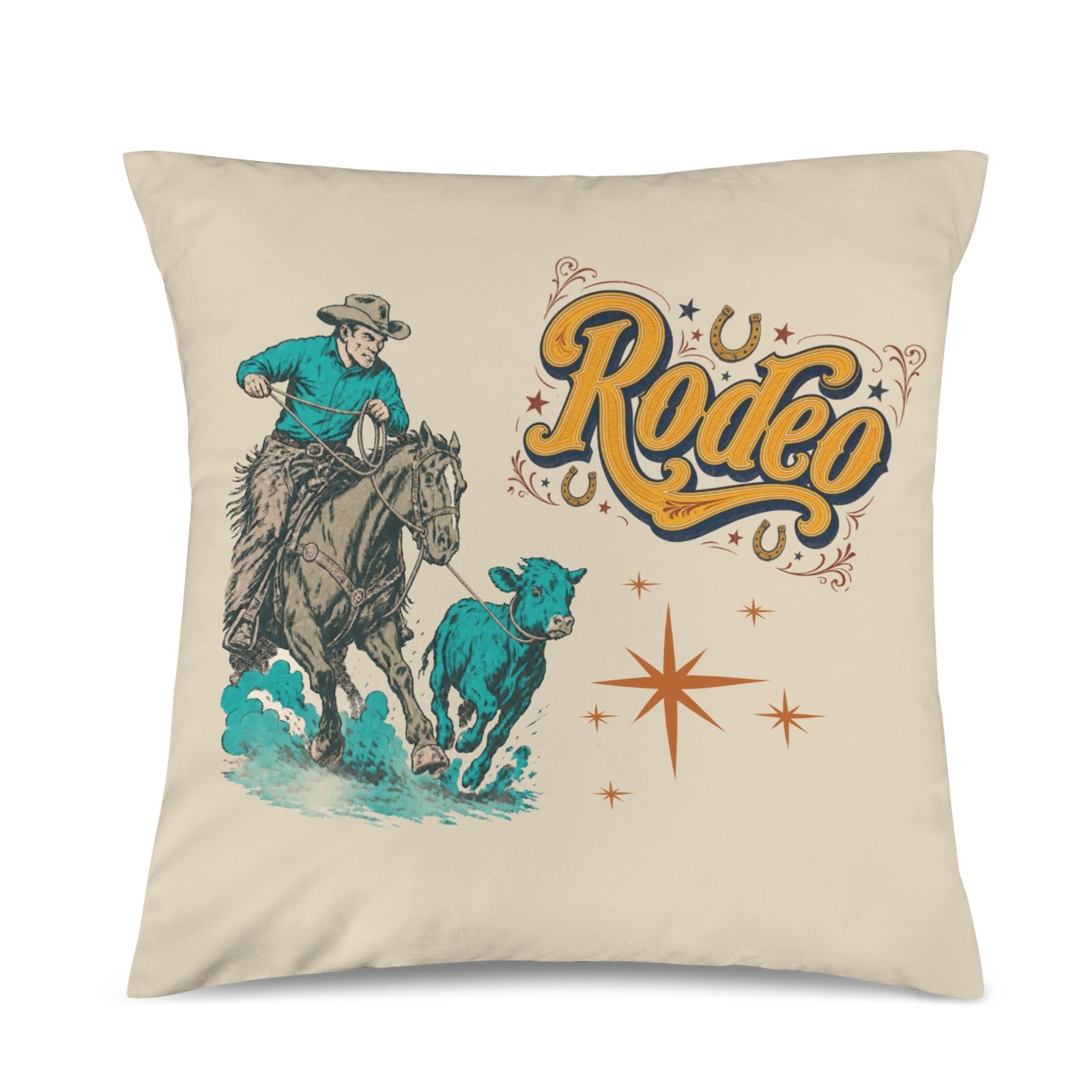 Baha Ranch The Last Roundup Throw Pillow Cover Made in America