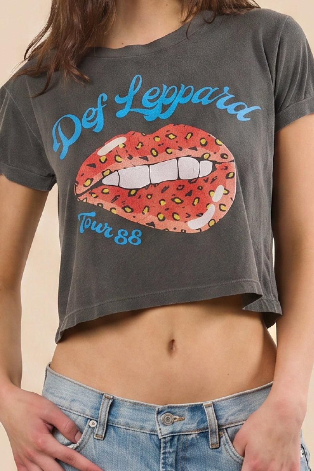 Def Leppard Tour of 1988 Cropped Tee