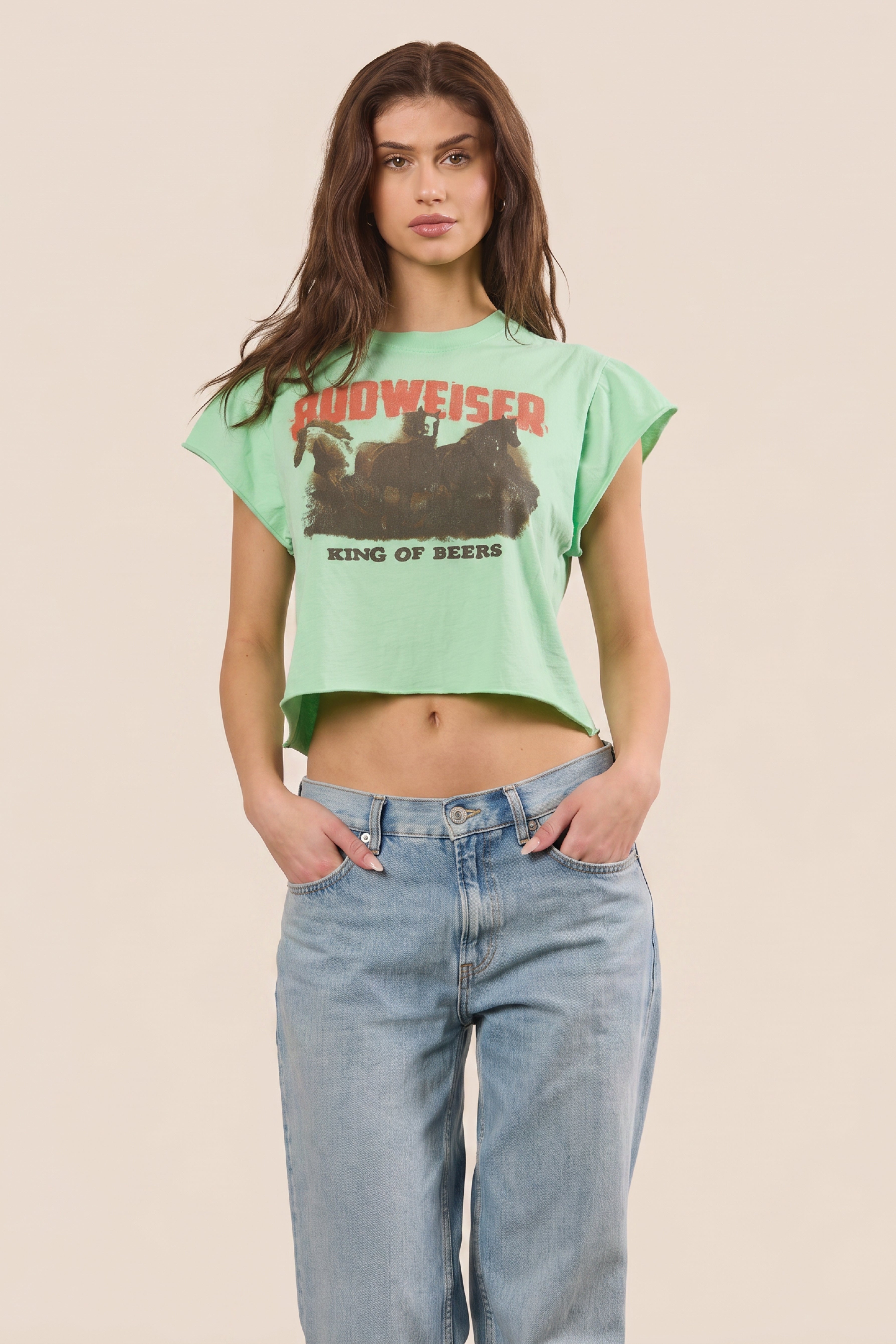 Budweiser Brew Babe Crop Top