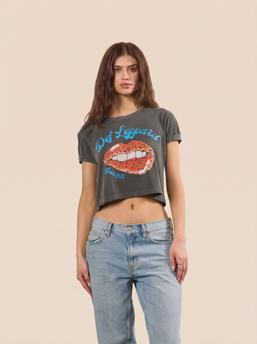 Def Leppard Tour of 1988 Cropped Tee