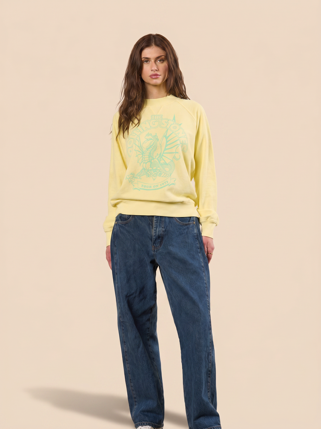 The Rolling Stones Lime Dragon Pullover