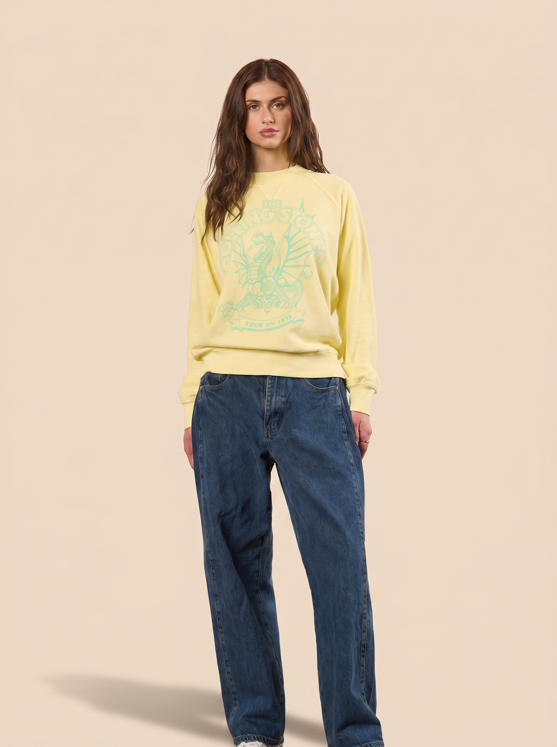 The Rolling Stones Lime Dragon Pullover