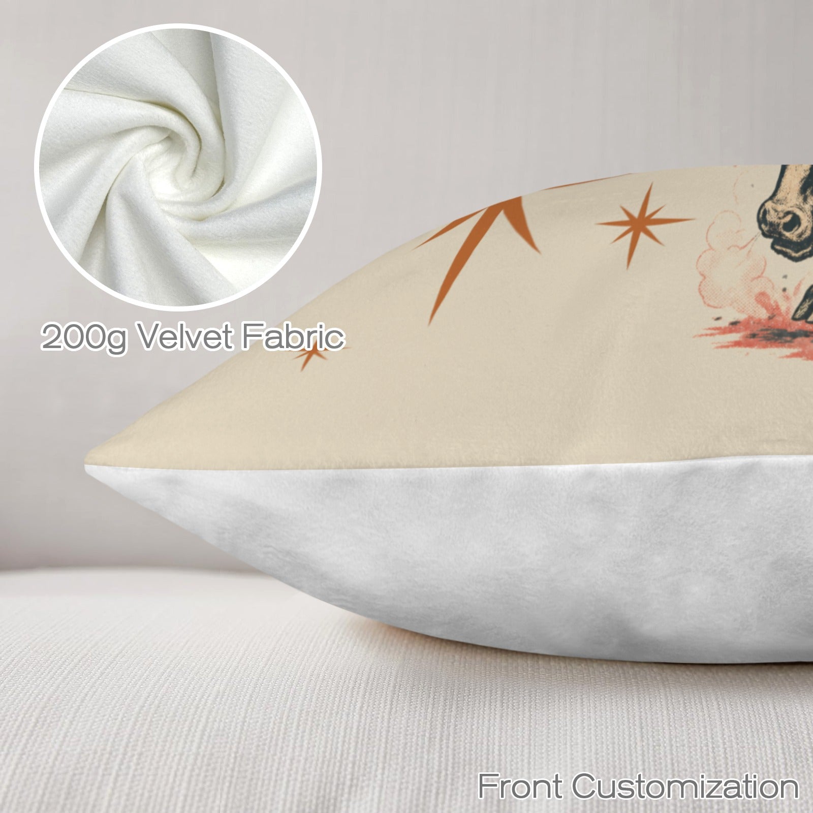 Baha Ranch The Last Roundup Yeehaw Throw Pillow Cover Made in America
